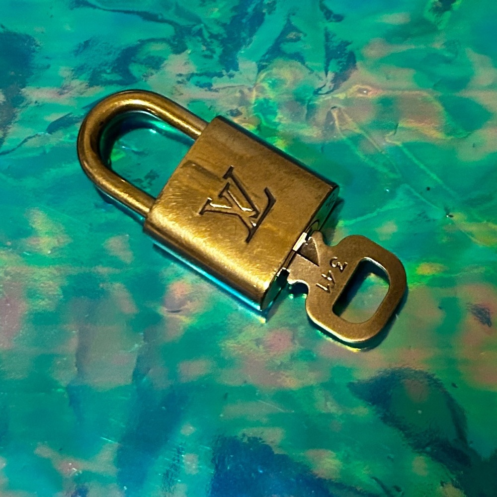Louis Vuitton Gold Padlock with Key